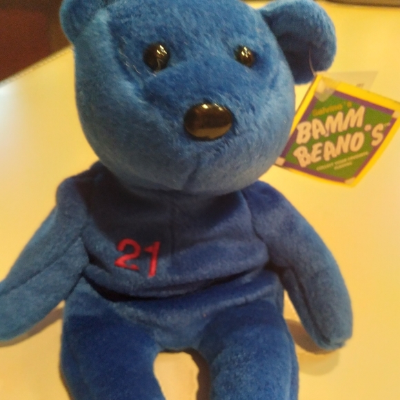 Sammy Sosa #21 & Roger Clemens #21 Bamm Beanos Beanie Baby Bears - Picture 11 of 16